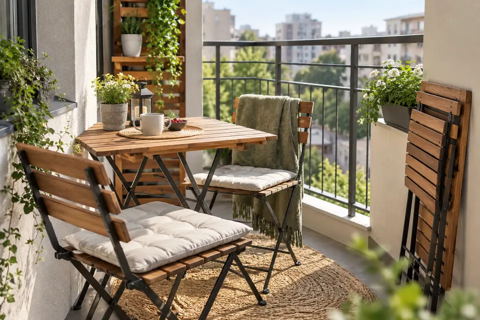 Imagen ilustrativa: Aprovecha al máximo tu balcón con muebles plegables