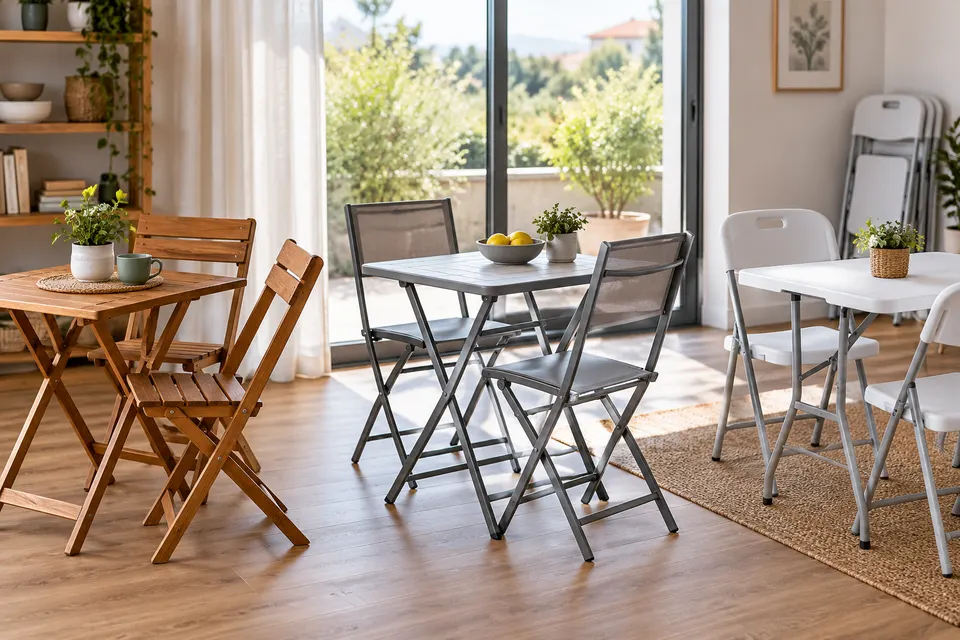 Imagen ilustrativa: ¿Cuál es el mejor material para muebles plegables?